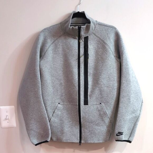 Nike Tech Fleece N98 TOP Full Zip Grey Heather/Black Sz M - Picture 2 of 7